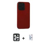 Marsilyan™- İphone 15 Pro Max Kılıf Doruk Asil Koleksiyonu - Siyah Bilvis 0.18Mm Plus Cam Ekran Koruyucu + Pvd Metal Kam