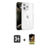 Marsilyan™- İphone 15 Pro Max Kılıf Doruk Doku Özel Seri - Siyah Buffer Cam Ekran Koruyucu + Pvd Metal Kamera Lens - Gı