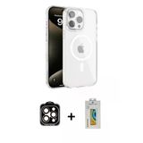 Marsilyan™- İphone 15 Pro Max Kılıf Doruk Doku Özel Seri - Siyah Polymer Nano Ekran Koruyucu + Pvd Metal Kamera Lens - T