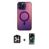 Marsilyan™- İphone 15 Pro Max Kılıf Doruk Klasik Prime - Şeffaf 360 Full Body Arka Koruyucu + Pvd Metal Kamera Lens - Tu