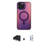 Marsilyan™- İphone 15 Pro Max Kılıf Doruk Klasik Prime - Siyah Bilvis 0.18Mm Plus Cam Ekran Koruyucu + Raze Metal Kamera