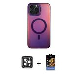 Marsilyan™- İphone 15 Pro Max Kılıf Doruk Klasik Prime - Siyah Buffer Hayalet Cam Ekran Koruyucu + Pvd Metal Kamera Lens