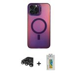 Marsilyan™- İphone 15 Pro Max Kılıf Doruk Klasik Prime - Siyah Polymer Nano Ekran Koruyucu + Raze Metal Kamera Lens - Gs