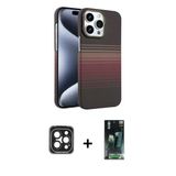 Marsilyan™- İphone 15 Pro Max Kılıf Doruk Serisi - Şeffaf 360 Full Body Arka Koruyucu + Pvd Metal Kamera Lens - Sh