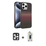 Marsilyan™- İphone 15 Pro Max Kılıf Doruk Serisi - Siyah Bilvis Hayalet Cam Ekran Koruyucu + Pvd Metal Kamera Lens - Lt