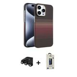 Marsilyan™- İphone 15 Pro Max Kılıf Doruk Serisi - Siyah Bilvis Hayalet Cam Ekran Koruyucu + Raze Metal Kamera Lens - Sh