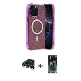 Marsilyan™- İphone 15 Pro Max Kılıf Eksen Çizgi - Siyah 360 Mat Full Body Arka Koruyucu + Raze Metal Kamera Lens - Gs