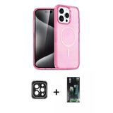 Marsilyan™- İphone 15 Pro Max Kılıf Eksen Doku Koleksiyonu - Şeffaf 360 Full Body Arka Koruyucu + Pvd Metal Kamera Lens