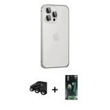 Marsilyan™- İphone 15 Pro Max Kılıf Eksen Form Serisi - Şeffaf 360 Full Body Arka Koruyucu + Raze Metal Kamera Lens - Sh