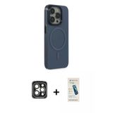 Marsilyan™- İphone 15 Pro Max Kılıf Eksen Işık Prime - Şeffaf Pasifik Cam Ekran Koruyucu + Pvd Metal Kamera Lens - Gı