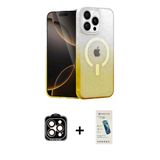 Marsilyan™- İphone 15 Pro Max Kılıf Eksen Minimal Özel Seri - Şeffaf Pasifik Cam Ekran Koruyucu + Pvd Metal Kamera Lens