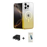 Marsilyan™- İphone 15 Pro Max Kılıf Eksen Minimal Özel Seri - Şeffaf Pasifik Cam Ekran Koruyucu + Raze Metal Kamera Lens