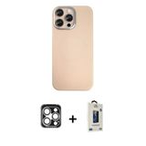 Marsilyan™- İphone 15 Pro Max Kılıf Eksen Prime - Siyah Bilvis Hayalet Cam Ekran Koruyucu + Pvd Metal Kamera Lens - Gs