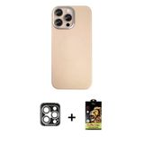 Marsilyan™- İphone 15 Pro Max Kılıf Eksen Prime - Siyah Buffer Cam Ekran Koruyucu + Pvd Metal Kamera Lens - Gs