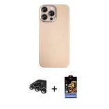 Marsilyan™- İphone 15 Pro Max Kılıf Eksen Prime - Siyah Buffer Hayalet Cam Ekran Koruyucu + Raze Metal Kamera Lens - Gs