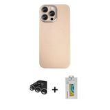 Marsilyan™- İphone 15 Pro Max Kılıf Eksen Prime - Siyah Polymer Nano Ekran Koruyucu + Raze Metal Kamera Lens - Gs