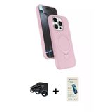 Marsilyan™- İphone 15 Pro Max Kılıf İz Işık Koleksiyonu - Şeffaf Pasifik Cam Ekran Koruyucu + Raze Metal Kamera Lens - L