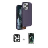 Marsilyan™- İphone 15 Pro Max Kılıf Kıvılcım Çizgi Serisi - Şeffaf 360 Full Body Arka Koruyucu + Pvd Metal Kamera Lens -