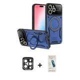 Marsilyan™- İphone 15 Pro Max Kılıf Kıvılcım Modern Serisi - Şeffaf Pasifik Cam Ekran Koruyucu + Pvd Metal Kamera Lens -
