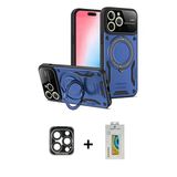 Marsilyan™- İphone 15 Pro Max Kılıf Kıvılcım Modern Serisi - Siyah Polymer Nano Ekran Koruyucu + Pvd Metal Kamera Lens -