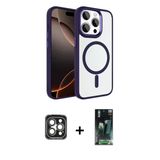 Marsilyan™- İphone 15 Pro Max Kılıf Kıvılcım Prime - Şeffaf 360 Full Body Arka Koruyucu + Pvd Metal Kamera Lens - Gı