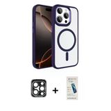 Marsilyan™- İphone 15 Pro Max Kılıf Kıvılcım Prime - Şeffaf Pasifik Cam Ekran Koruyucu + Pvd Metal Kamera Lens - Lt