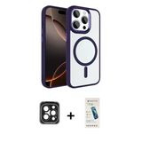 Marsilyan™- İphone 15 Pro Max Kılıf Kıvılcım Prime - Şeffaf Pasifik Cam Ekran Koruyucu + Pvd Metal Kamera Lens - Sh