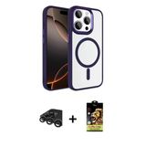 Marsilyan™- İphone 15 Pro Max Kılıf Kıvılcım Prime - Siyah Buffer Cam Ekran Koruyucu + Raze Metal Kamera Lens - Tmgı