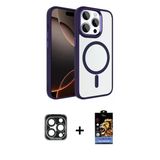 Marsilyan™- İphone 15 Pro Max Kılıf Kıvılcım Prime - Siyah Buffer Hayalet Cam Ekran Koruyucu + Pvd Metal Kamera Lens - L