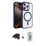 Marsilyan™- İphone 15 Pro Max Kılıf Kıvılcım Prime - Siyah Polymer Nano Ekran Koruyucu + Raze Metal Kamera Lens - Gs