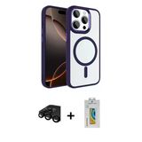 Marsilyan™- İphone 15 Pro Max Kılıf Kıvılcım Prime - Siyah Polymer Nano Ekran Koruyucu + Raze Metal Kamera Lens - Sh