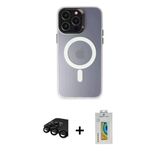 Marsilyan™- İphone 15 Pro Max Kılıf Kozmos Çizgi Prime - Siyah Polymer Nano Ekran Koruyucu + Raze Metal Kamera Lens - Sh