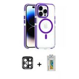 Marsilyan™- İphone 15 Pro Max Kılıf Kozmos Doku Koleksiyonu - Siyah Polymer Nano Ekran Koruyucu + Pvd Metal Kamera Lens