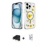 Marsilyan™- İphone 15 Pro Max Kılıf Kozmos Doku - Siyah Bilvis 0.18Mm Plus Cam Ekran Koruyucu + Raze Metal Kamera Lens -