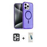 Marsilyan™- İphone 15 Pro Max Kılıf Nova Asil Prime - Şeffaf Pasifik Cam Ekran Koruyucu + Pvd Metal Kamera Lens - Lt