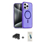 Marsilyan™- İphone 15 Pro Max Kılıf Nova Asil Prime - Şeffaf Pasifik Cam Ekran Koruyucu + Raze Metal Kamera Lens - Gs