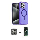 Marsilyan™- İphone 15 Pro Max Kılıf Nova Asil Prime - Siyah 360 Mat Full Body Arka Koruyucu + Pvd Metal Kamera Lens - Gı