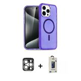 Marsilyan™- İphone 15 Pro Max Kılıf Nova Asil Prime - Siyah Bilvis Hayalet Cam Ekran Koruyucu + Pvd Metal Kamera Lens -