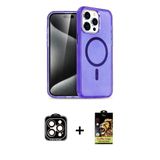 Marsilyan™- İphone 15 Pro Max Kılıf Nova Asil Prime - Siyah Buffer Cam Ekran Koruyucu + Pvd Metal Kamera Lens - Tu