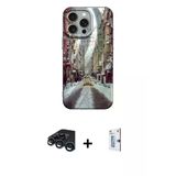 Marsilyan™- İphone 15 Pro Max Kılıf Nova Doku Prime - Siyah Bilvis 0.18Mm Plus Cam Ekran Koruyucu + Raze Metal Kamera Le