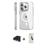 Marsilyan™- İphone 15 Pro Max Kılıf Nova Doku - Şeffaf Pasifik Cam Ekran Koruyucu + Raze Metal Kamera Lens - Tmgı