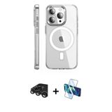 Marsilyan™- İphone 15 Pro Max Kılıf Nova Doku - Siyah 3D Antistatik Seramik Nano Ekran Koruyucu + Raze Metal Kamera Lens