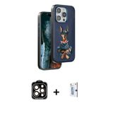 Marsilyan™- İphone 15 Pro Max Kılıf Nova Form Koleksiyonu - Siyah Bilvis 0.18Mm Plus Cam Ekran Koruyucu + Pvd Metal Kame