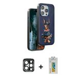 Marsilyan™- İphone 15 Pro Max Kılıf Nova Form Koleksiyonu - Siyah Polymer Nano Ekran Koruyucu + Pvd Metal Kamera Lens -