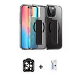 Marsilyan™- İphone 15 Pro Max Kılıf Nova Işık Koleksiyonu - Siyah Bilvis 0.18Mm Plus Cam Ekran Koruyucu + Pvd Metal Kame