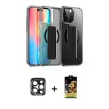 Marsilyan™- İphone 15 Pro Max Kılıf Nova Işık Koleksiyonu - Siyah Buffer Cam Ekran Koruyucu + Pvd Metal Kamera Lens - Lt