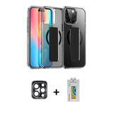 Marsilyan™- İphone 15 Pro Max Kılıf Nova Işık Koleksiyonu - Siyah Polymer Nano Ekran Koruyucu + Pvd Metal Kamera Lens -