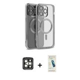 Marsilyan™- İphone 15 Pro Max Kılıf Nova Işık Özel Seri - Şeffaf Pasifik Cam Ekran Koruyucu + Pvd Metal Kamera Lens - Gı