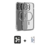 Marsilyan™- İphone 15 Pro Max Kılıf Nova Işık Özel Seri - Siyah Bilvis 0.18Mm Plus Cam Ekran Koruyucu + Pvd Metal Kamera