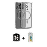 Marsilyan™- İphone 15 Pro Max Kılıf Nova Işık Özel Seri - Siyah Polymer Nano Ekran Koruyucu + Pvd Metal Kamera Lens - Tu